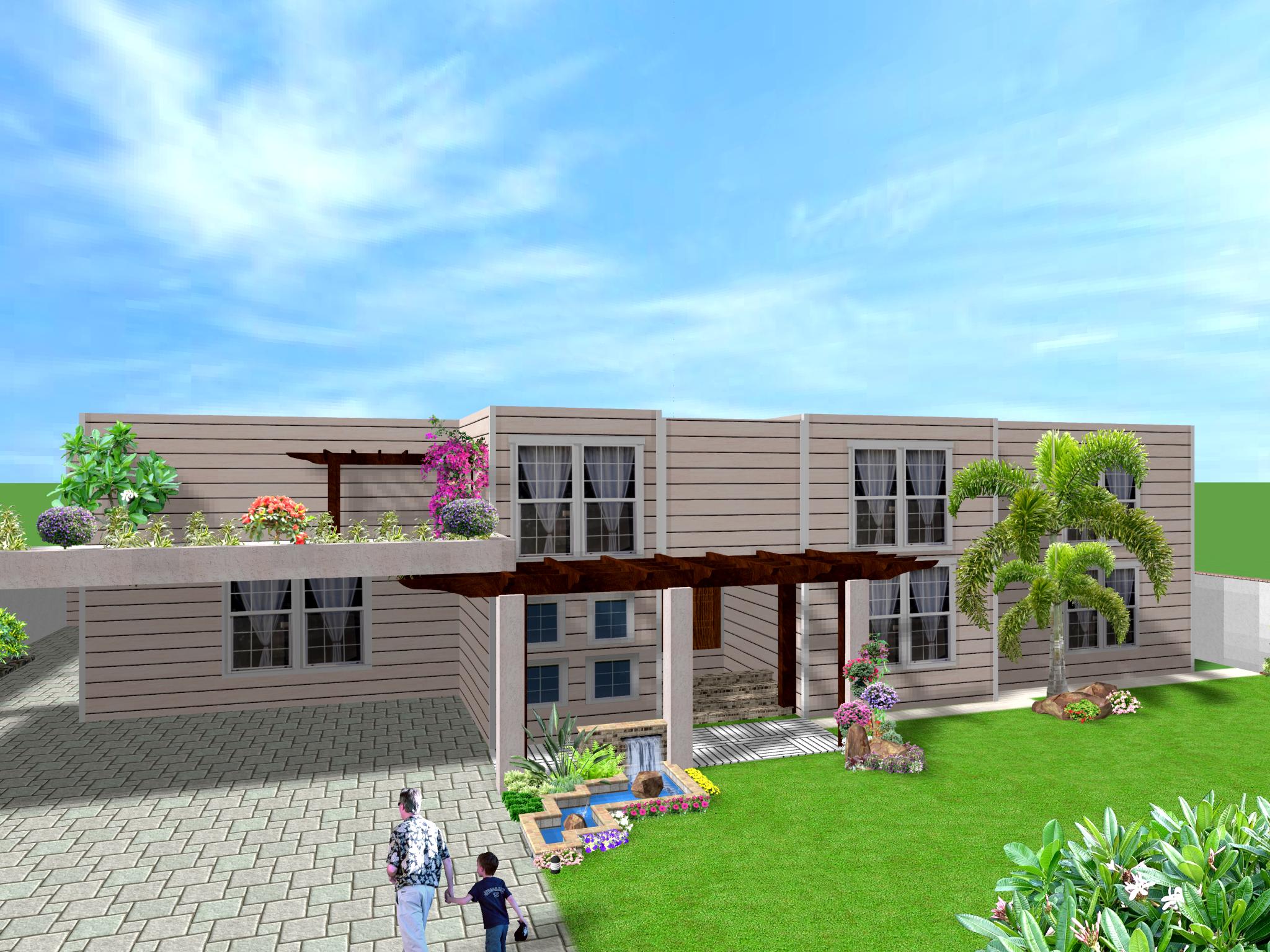 3D Landscape Design Rendering Riyadh