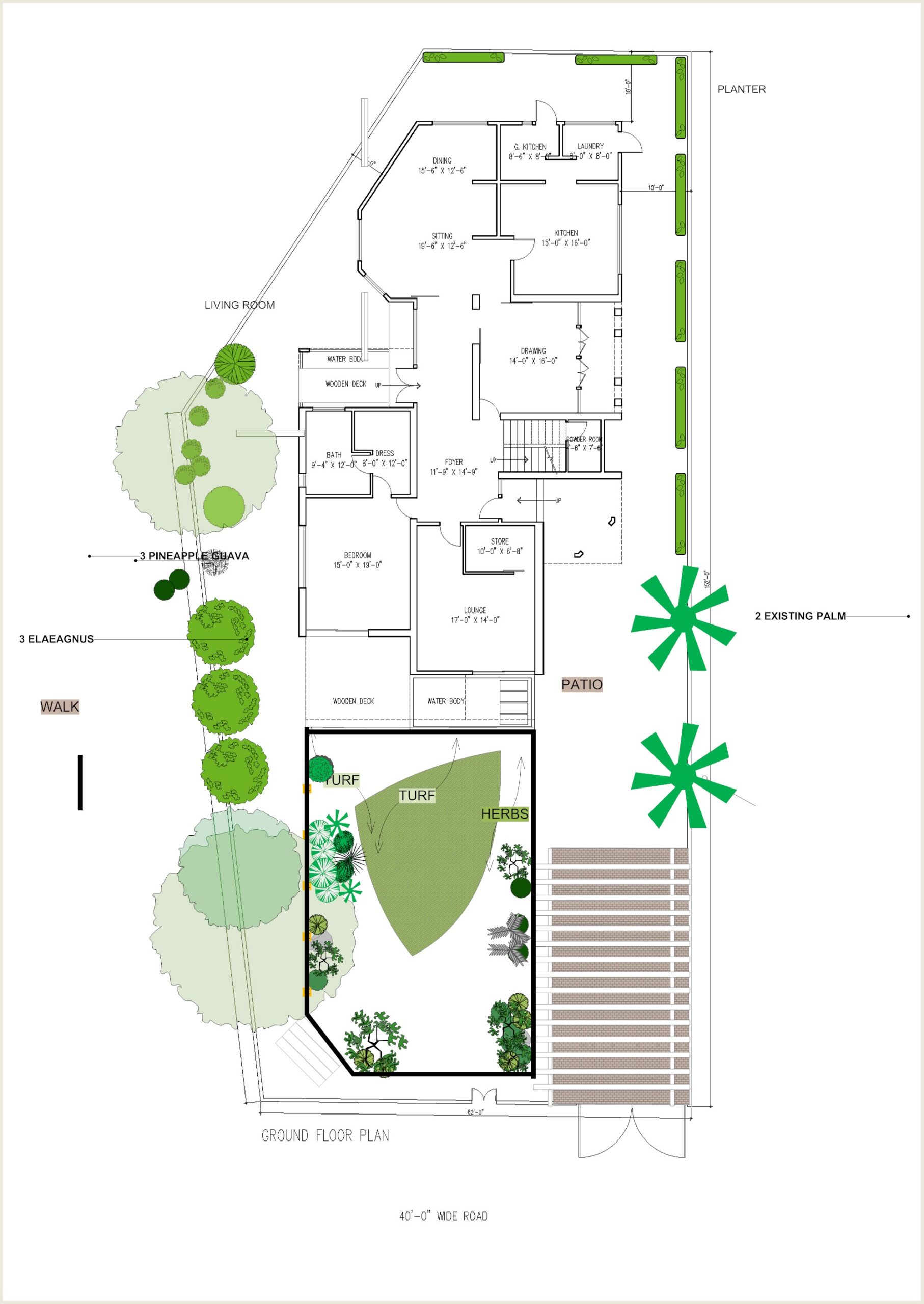 2D Landscape Design Planning Riyadh